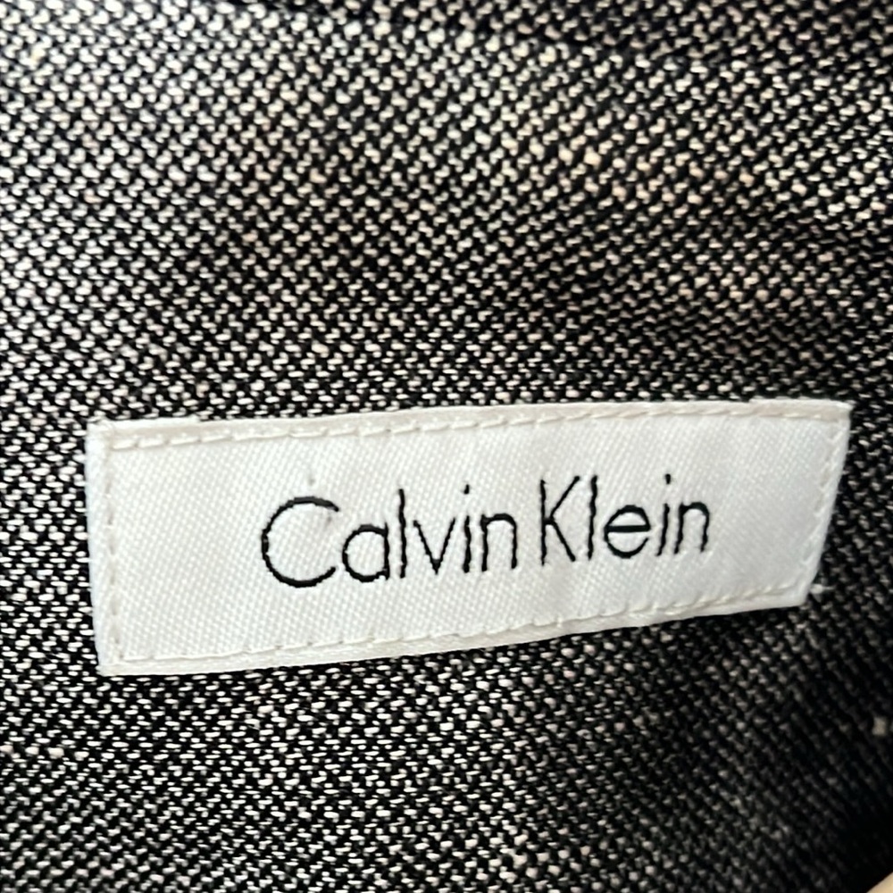 Calvin Klein Womens Lightweight Gray Jacket Button Front Pockets Like New Medium - Picture 11 of 12
